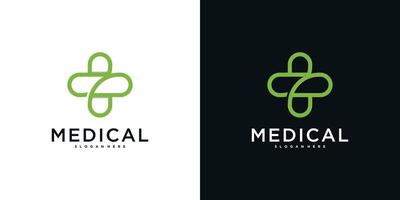 Medical services symbol logo design vector