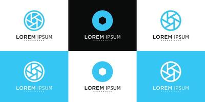Set of company logo design element, abstract circles vector
