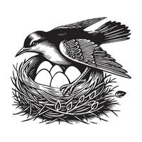 Rustic Bird House Clipart Design for DIY Projects vector