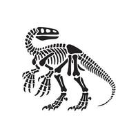 Artistic Dinosaur Skeleton and Skull Design vector