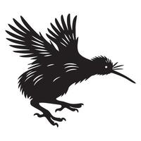 Delightful Apteryx Bird Illustration in Flightless Style vector