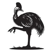 Cassowary Bird Silhouette Graphic Design vector