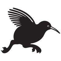 Kiwi Bird Silhouette Design with Playful Apteryx Feel vector