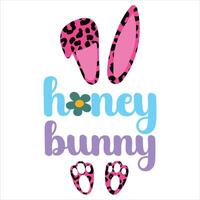 Easter Bunny Typography Design for Christian Celebrations vector