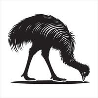 Minimalist Emu Flightless Bird Illustration vector