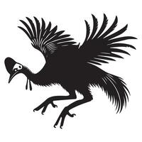 Silhouette of Cassowary Bird Artwork vector