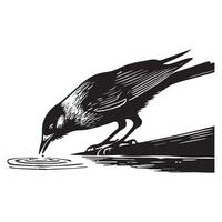 Nature-Inspired Clarks Nutcracker Bird Illustration for Gifts vector