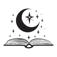 Magical Book Reader Art with Fantasy Vibe vector