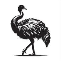Artistic Depiction of Greater Rhea Flightless Bird vector