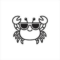 Humorous Crab Expression Clipart for Crafts vector
