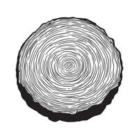 Elegant Circle Wood Slice Design for Rustic Projects vector