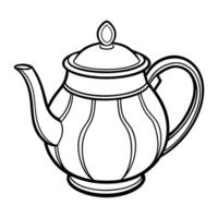 Simple Teapot Outline ClipArt for Modern Graphics vector