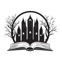 Magical Book Design for Fantasy Bookworm vector