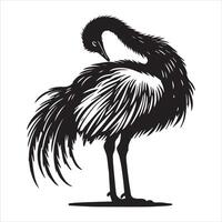Bold Design of the Greater Rhea Flightless Bird vector