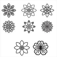 Collection of Mesmerizing Flower Mandala Pattern Design vector