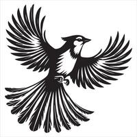 Grey Jay Bird Minimalist Artwork vector