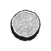 Rustic Wood Slice Design for DIY Crafts and Projects vector