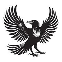 Charming Corvus Brachyrhynchos Bird Design for Crafts vector