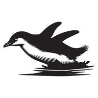 Cute Little Penguin Illustration, Little Penguin Bird Design vector