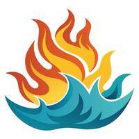 Powerful Fire Flame Design for Sublimation Graphics vector