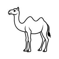 Camel Contour Art Design vector