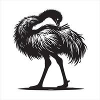 Charming Emu Illustration with Flightless Bird Design vector