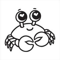 Fun Crab Expression Clipart Design for Posters vector