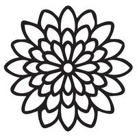 Flower Mandala Pattern with Elegant Shape vector