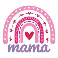 Happy Mothers Day Typography Sublimation Design for Custom T-shirts vector