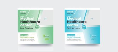 Medical banner health care super social media post banner cover design vector