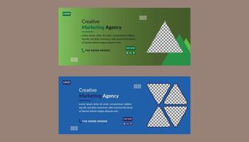 Social Media Cover Design in Bundle. Dynamic Template Display for Promotional Campaign. vector