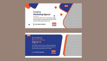 Social Media Cover Design in Bundle. Trendy Template Display for Promotional Campaign. vector