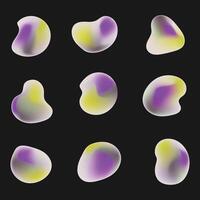 Abstract colorful gradient shape element collection design vector
