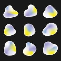 Abstract modern 3d liquid forms. Decorative elements vector