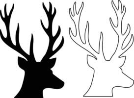 Beautiful Deer Antlers Silhouettes for Digital and Print Graphic Designs vector