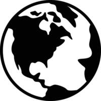 World Globe Silhouette Design On White Background vector