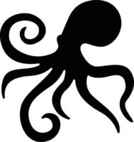 Octopus Silhouette Design On White Background vector