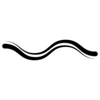 Black wavy lines creating abstract representation fluid motion and energy vector