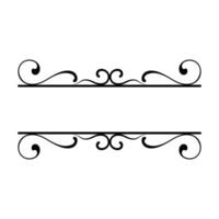 Flourish Elegant Ornamental frame with Swirls, dividers swirls curls flourishes vector