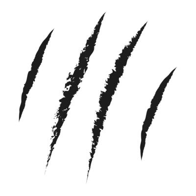 Cartoon claw scratches, Grunge Animal Scratch Marks Graphic