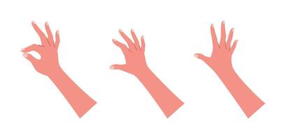 Human hands using smartphone or tablet study, surf internet, working flat illustration. vector