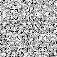 seamless pattern unique abstract liquid bw background vector
