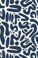 A blue and white pattern with a lot of shapes free vector