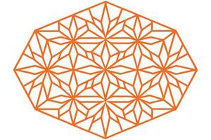Geometric pattern with sharp angular lines forming an abstract design in orange over a white background, perfect for modern decor, Pattern Background vector