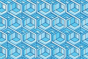 Beautiful geometric pattern with hexagonal shapes and intricate details, blue and white color scheme, stylish and modern design Pattern Background vector