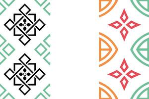 Creative interlocking geometric shapes in red and gold, icon set of abstract patterns ideal for dynamic, modern design projects vector