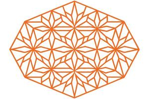 Geometric pattern with sharp angular lines forming an abstract design in orange over a white background, perfect for modern decor Pattern Background vector