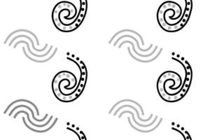 Abstract dotted swirls and curves seamless pattern icon set, ideal for modern, creative design projects and digital artwork vector