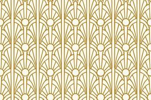 Geometric Art Deco Style Pattern with Repeating Circles and Bold Lines in Golden Hues, Elegant Design Pattern Background vector