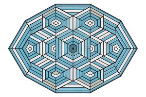 Geometric pattern with interlocking hexagons shades of blue and white, abstract background design, perfect for modern decor Pattern Background vector